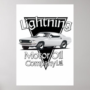 Póster Lightning Motor Oil Company Ltd.