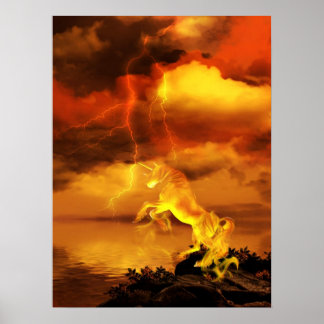 Póster Lightning Unicorn