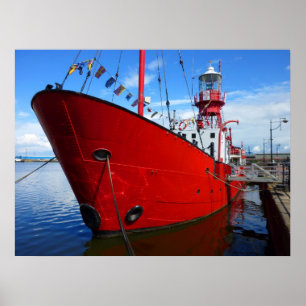 Póster Lightship, Bahía de Cardiff, Cardiff, Gales