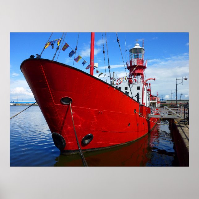 Póster Lightship, Bahía de Cardiff, Cardiff, Gales (Frente)