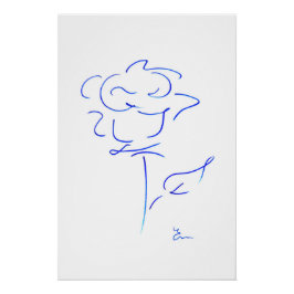 Póster Lignes bleues 4