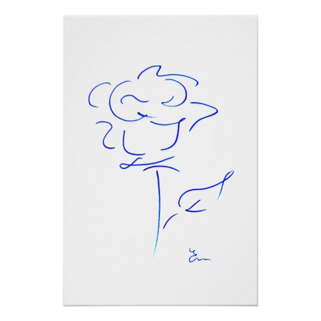 Póster Lignes bleues 4 (Anverso)