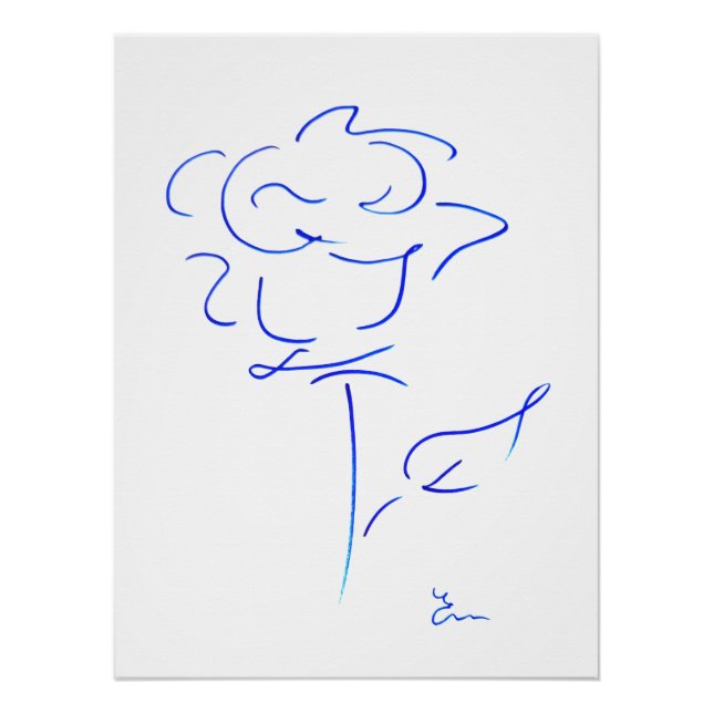 Póster Lignes bleues 4 (Anverso)