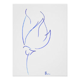 Póster Lignes bleues 6