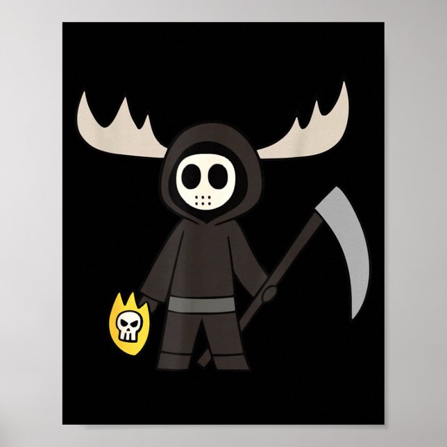 Póster Lil Doom Moose - Funny Reaper Cartoon  (Frente)