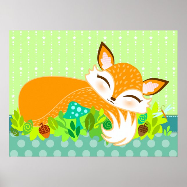 Póster Lil Foxie Cub - Cute Fox Wall Poster (Frente)