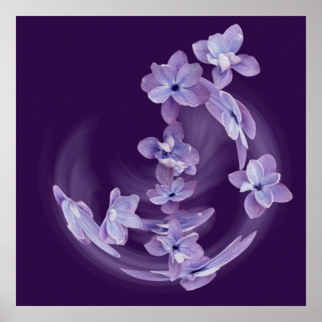 Póster Lilac en círculo (Frente)