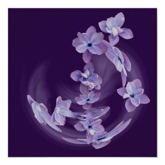 Póster Lilac en círculo (Anverso)