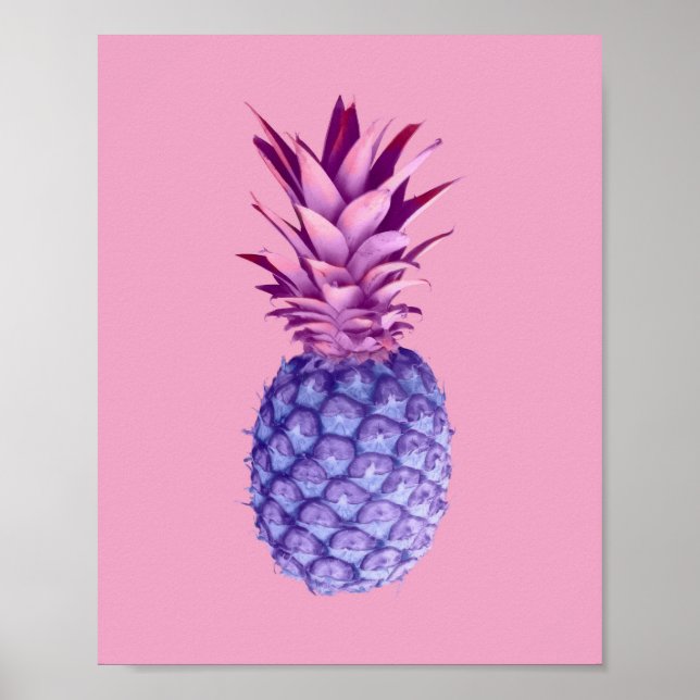 Póster Lilac y piña rosa (Frente)