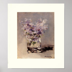 Póster Lilacs de Manet en un vaso