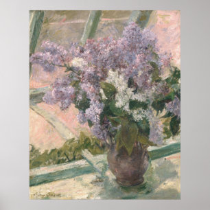 Póster Lilacs en la ventana por Mary Cassatt American Pai
