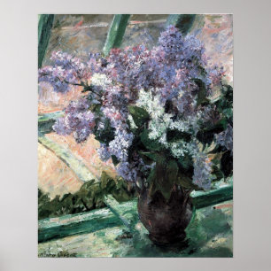 Póster "Lilacs in a Window" de Cassatt
