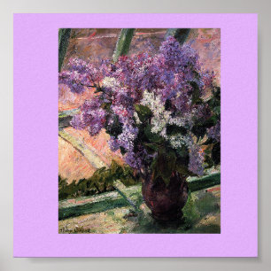 Póster "Lilacs in a window" de Mary Cassatt 1880