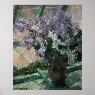 Póster Lilacs in a Window, Mary Cassatt Poster