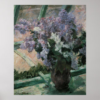 Póster Lilacs in a Window, Mary Cassatt Poster