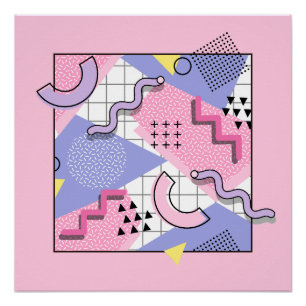 Póster Lílago rosa activo de Memphis 80