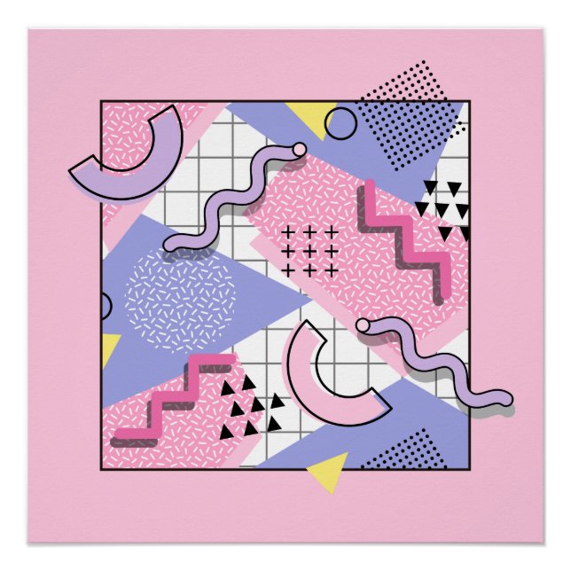 Póster Lílago rosa activo de Memphis 80 (Anverso)