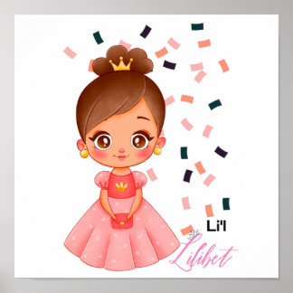 Póster Lilibet Named Peach Princess Gifts for Chicas