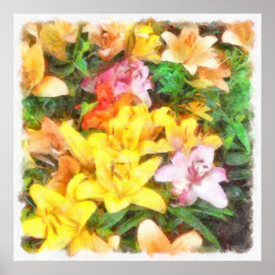 Póster Lilies Amor y Agua Ligera
