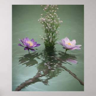 Póster Lilies en Pond