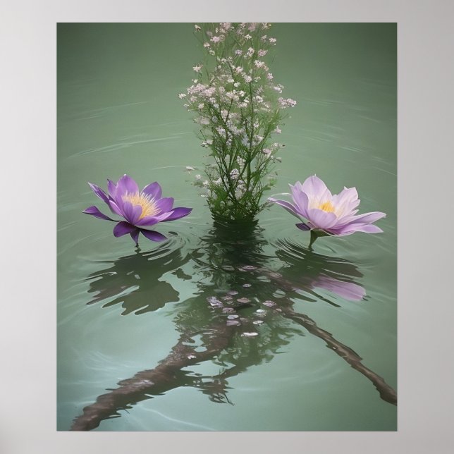 Póster Lilies en Pond (Frente)