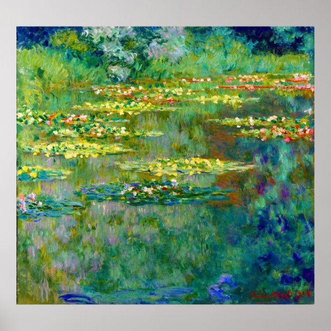 Póster Lilis de agua - Le Bassin des Nympheas de Monet (Frente)