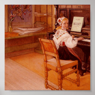 Póster Lillanna que juega a Mozart