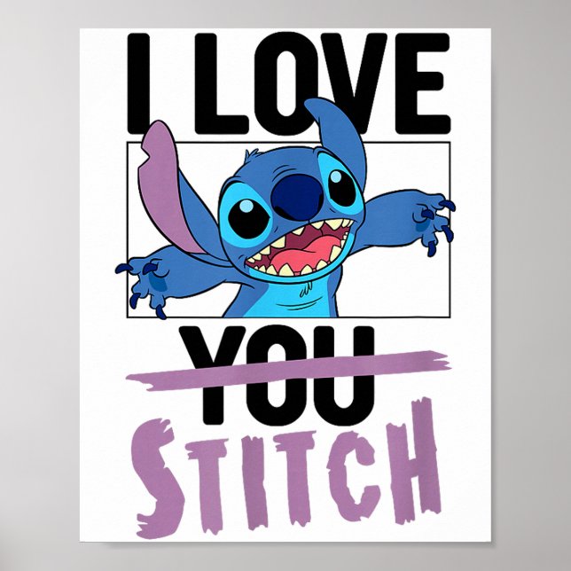 Póster Lilo & Stitch - Día de San Valentín Me encanta Sti (Frente)