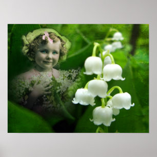 Póster Lily of the Valley Sweet White Bell Flower Bouquet