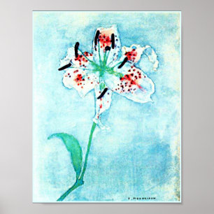 Póster Lily, pintura de Piet Mondrian