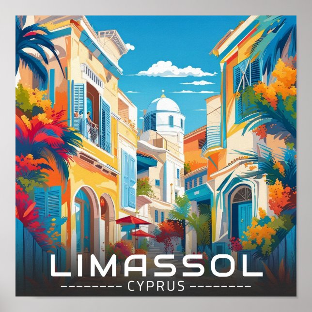 Póster Limassol City, Chipre (Frente)
