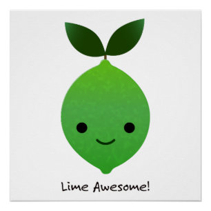 Póster Lime Awesome Kawaii LIme