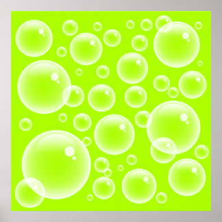 Póster Lime Bubbles