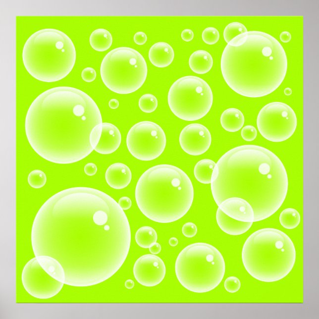 Póster Lime Bubbles (Frente)