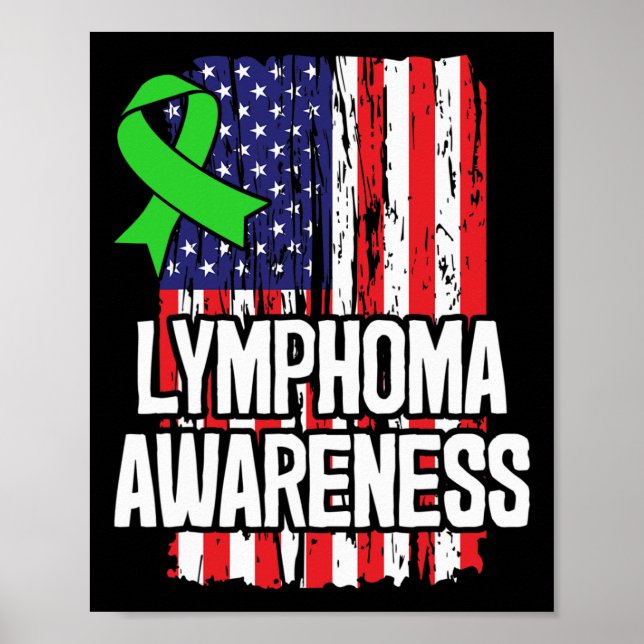 Póster Lime Cinta de Conciencia Verde para Sobreviviente  (Frente)