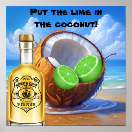 Póster Lime, Coconut y Rum Poster