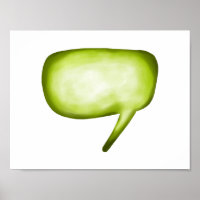 Lime Green Comic Word Bubble