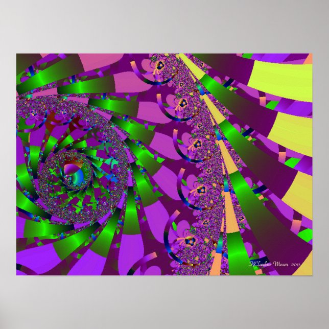 Póster Lime Green Swirl (Frente)