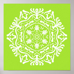 Póster Lime Mandala