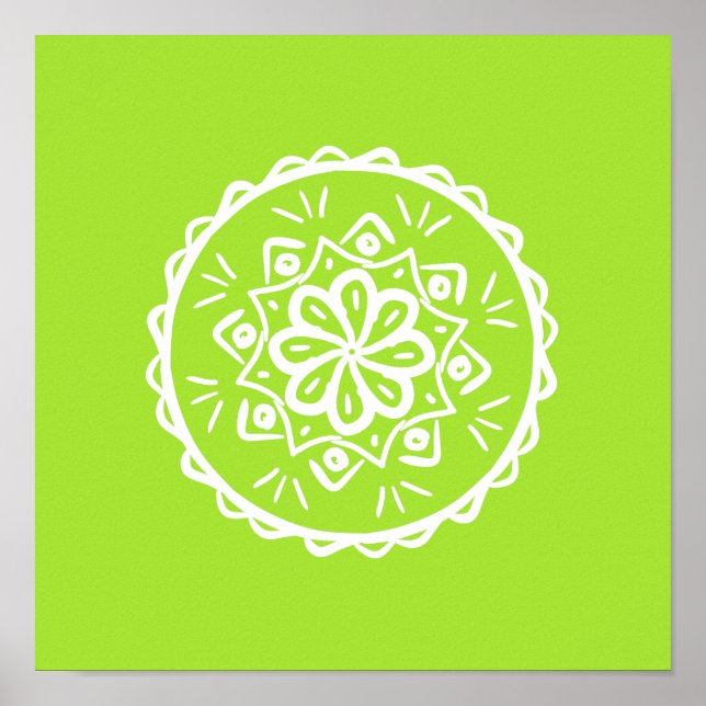 Póster Lime Mandala (Frente)