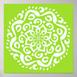 Póster Lime Mandala