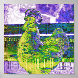 Póster Lime Rooster