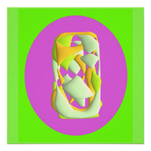 Póster Lime Verde y colores violeta brillante Tapiz