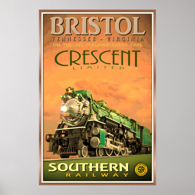 Póster limitado de Bristol Tennessee Virginia Cres (Frente)