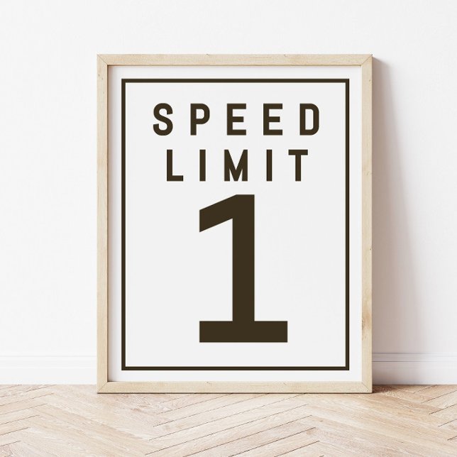 Póster Límite de velocidad 1 plantilla de Rótulo Fast ONE (Subido por el creador)