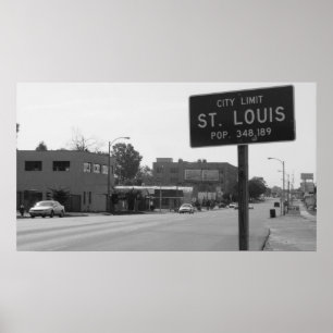 Póster Límites de ciudad de St. Louis en el camino