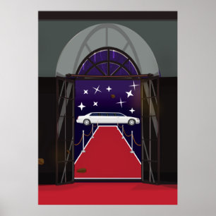 Póster Limo de celebridades de la alfombra roja