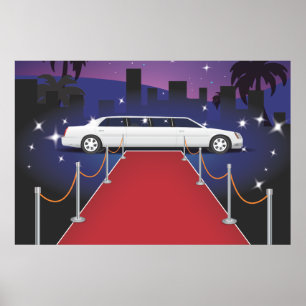 Póster Limo de celebridades en la alfombra roja