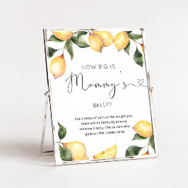 Póster Limón acuarela cuán grande es el poster del vientr