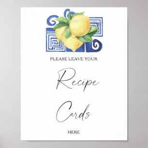 Póster Limon Cítrico - Tu tarjeta de receta aquí